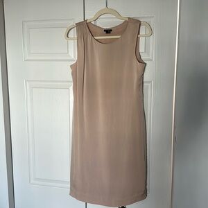 Theory light pink silk shift dress